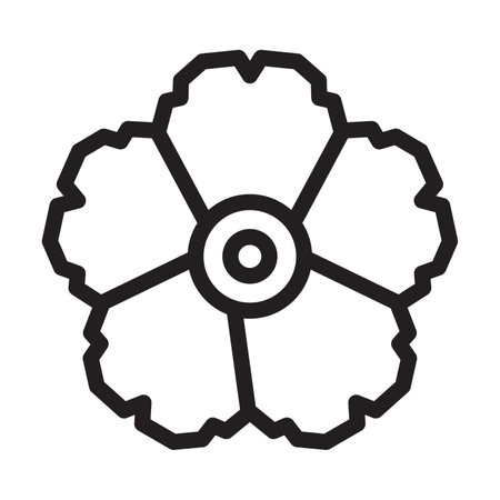Dianthus Vector Thick Line Icon For Personal And Commercial Use.の写真素材