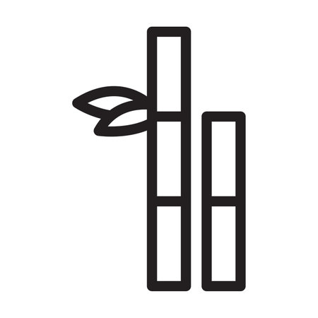 Bamboo Vector Thick Line Icon For Personal And Commercial Use.の写真素材
