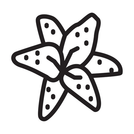 Tiger Lily Vector Thick Line Icon For Personal And Commercial Use.の写真素材