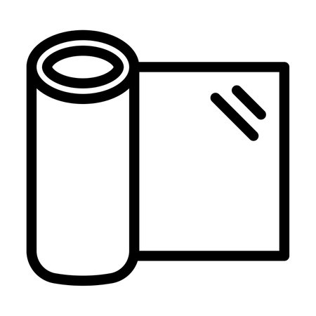 Plastic Wrap Vector Thick Line Icon For Personal And Commercial Use.の写真素材