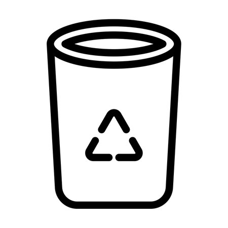 Recycling Bin Vector Thick Line Icon For Personal And Commercial Use.の写真素材