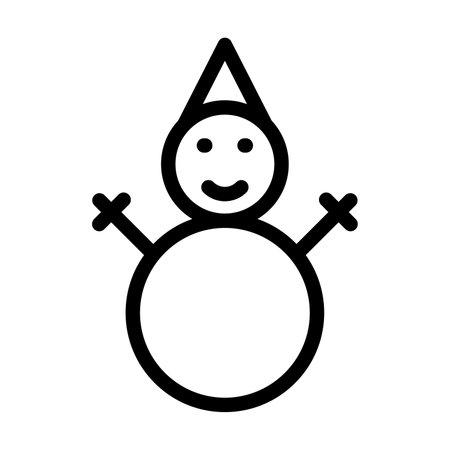 Snowman Vector Thick Line Icon For Personal And Commercial Use.の写真素材