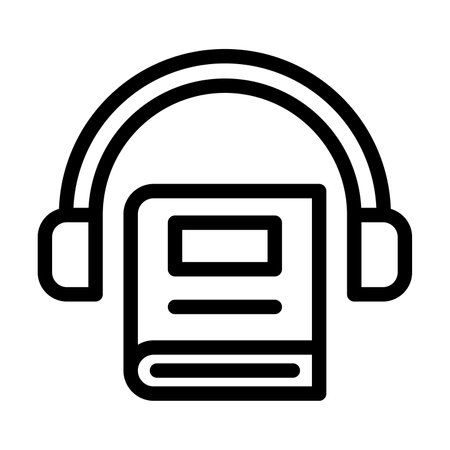 Audiobook Vector Thick Line Icon For Personal And Commercial Use.の写真素材