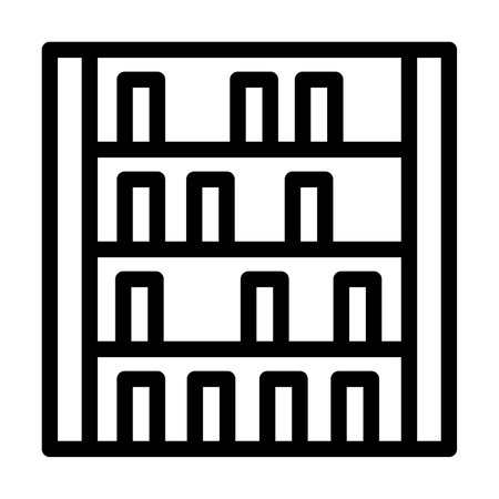 Shelves Vector Thick Line Icon For Personal And Commercial Use.の写真素材