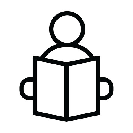 Reading Vector Thick Line Icon For Personal And Commercial Use.の写真素材