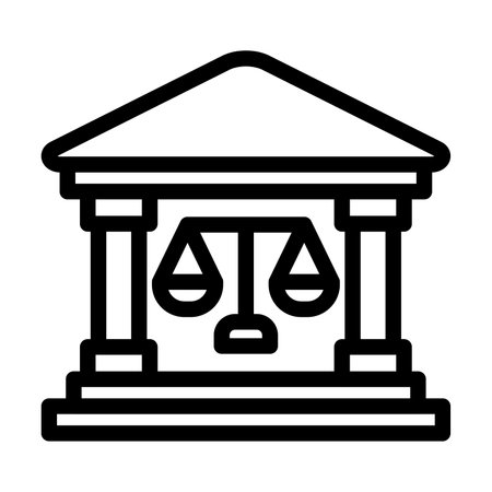 Court Vector Thick Line Icon For Personal And Commercial Use.の写真素材