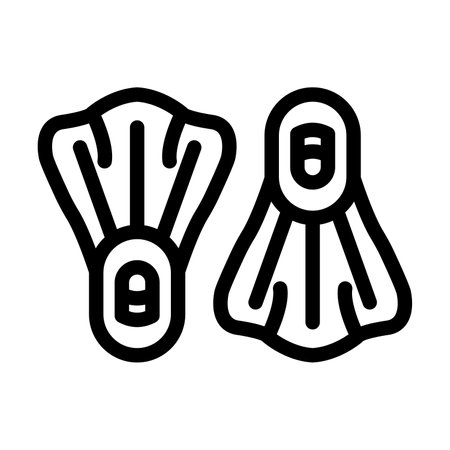 Flippers Vector Thick Line Icon For Personal And Commercial Use.の写真素材