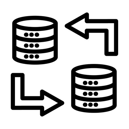 Data Transfer Vector Thick Line Icon For Personal And Commercial Use.の写真素材