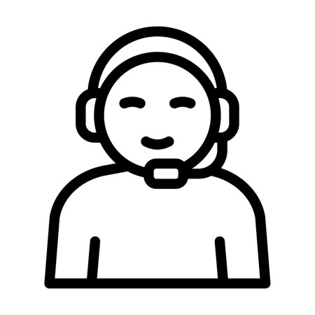 Call Center Agent Vector Thick Line Icon For Personal And Commercial Use.の写真素材