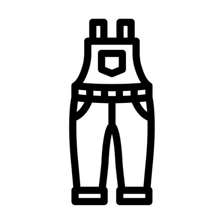 Overall Vector Thick Line Icon For Personal And Commercial Use.の写真素材