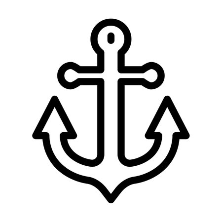 Anchor Vector Thick Line Icon For Personal And Commercial Use.の写真素材