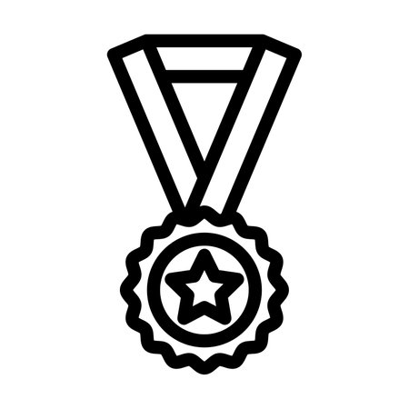 Medal Vector Thick Line Icon For Personal And Commercial Use.の写真素材