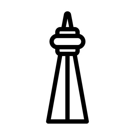 Cn Tower Vector Thick Line Icon For Personal And Commercial Use.の写真素材