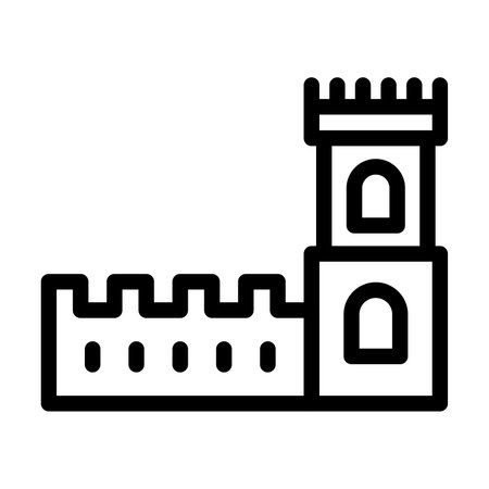 Belem Tower Vector Thick Line Icon For Personal And Commercial Use.の写真素材