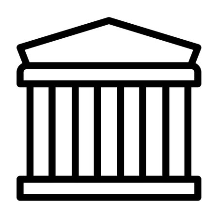 Parthenon Vector Thick Line Icon For Personal And Commercial Use.の写真素材