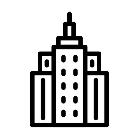 Empire State Building Vector Thick Line Icon For Personal And Commercial Use.の写真素材