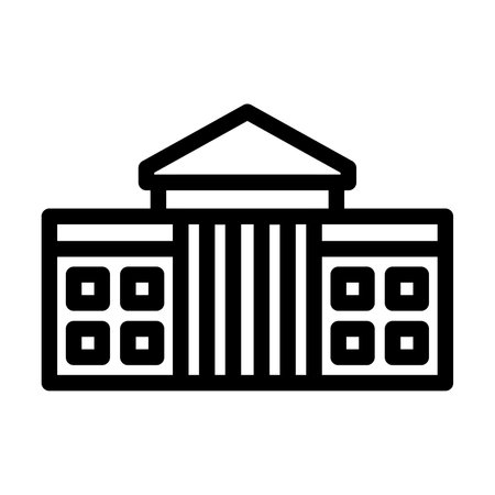 White House Vector Thick Line Icon For Personal And Commercial Use.の写真素材