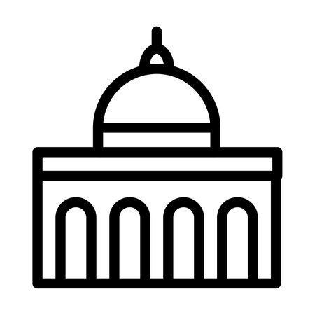 Dome Of The Rock Vector Thick Line Icon For Personal And Commercial Use.の写真素材