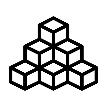 Cubes Vector Thick Line Icon For Personal And Commercial Use.の写真素材
