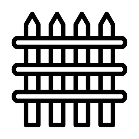 Fence Vector Thick Line Icon For Personal And Commercial Use.の写真素材
