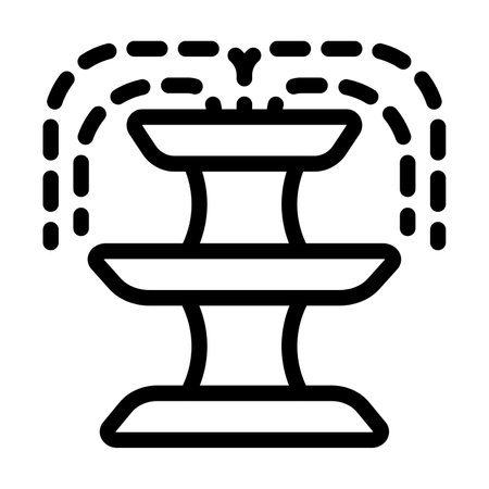 Fountian Vector Thick Line Icon For Personal And Commercial Use.の写真素材