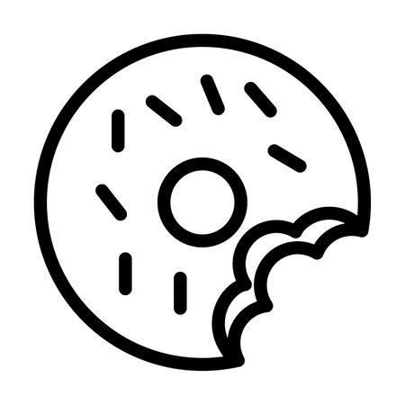 Donut Vector Thick Line Icon For Personal And Commercial Use.の写真素材