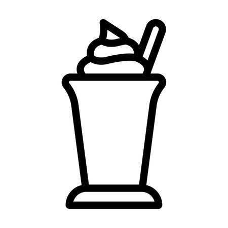 Sundae Vector Thick Line Icon For Personal And Commercial Use.の写真素材