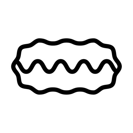 Eclair Vector Thick Line Icon For Personal And Commercial Use.の写真素材