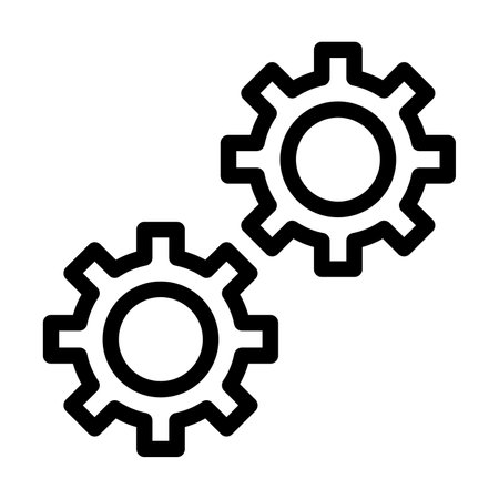 Gear Vector Thick Line Icon For Personal And Commercial Use.の写真素材