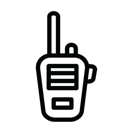 Walkie Talkie Vector Thick Line Icon For Personal And Commercial Use.の写真素材