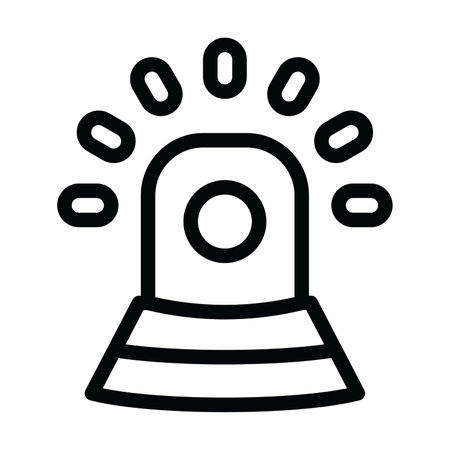Siren Vector Thick Line Icon For Personal And Commercial Use.の写真素材