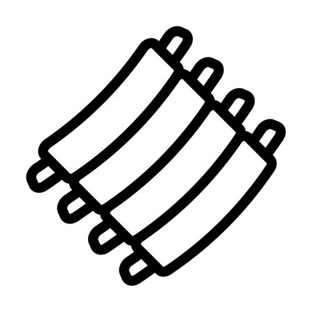 Ribs Vector Thick Line Icon For Personal And Commercial Use.の写真素材