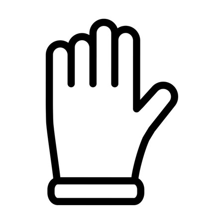 Glove Vector Thick Line Icon For Personal And Commercial Use.の写真素材