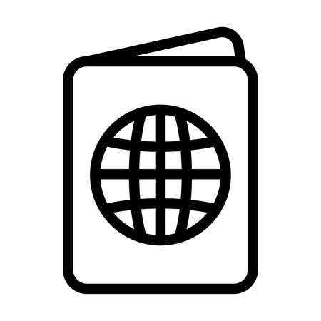 Passport Vector Thick Line Icon For Personal And Commercial Use.の写真素材