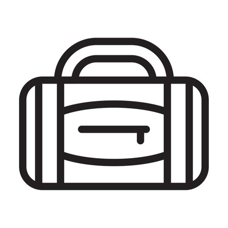 Duffle Bag Vector Thick Line Icon For Personal And Commercial Use.の写真素材