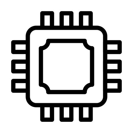 Chip Vector Thick Line Icon For Personal And Commercial Use.