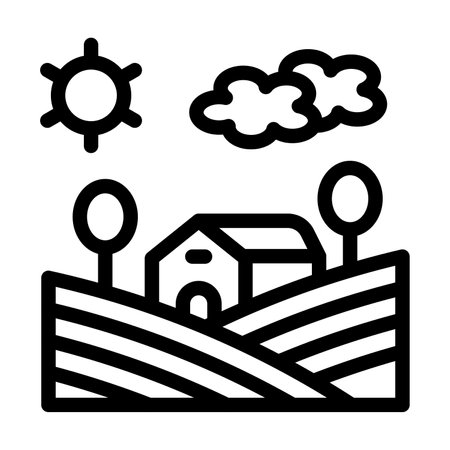 Farm Vector Thick Line Icon For Personal And Commercial Use.の写真素材