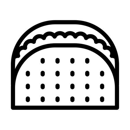 Taco Vector Thick Line Icon For Personal And Commercial Use.の写真素材