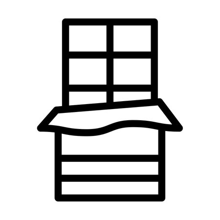 Chocolate Bar Vector Thick Line Icon For Personal And Commercial Use.の写真素材