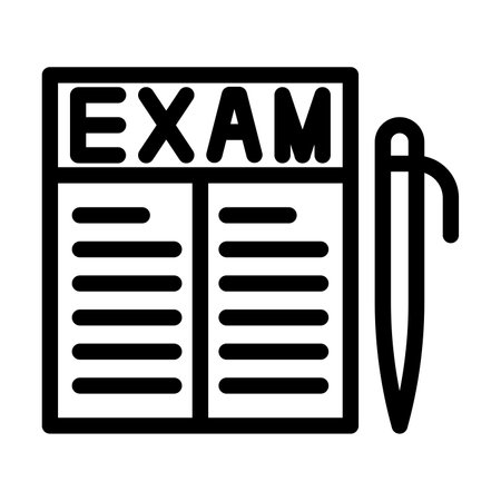 Exam Vector Thick Line Icon For Personal And Commercial Use.の写真素材