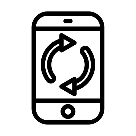 Syncing Vector Thick Line Icon For Personal And Commercial Use.の写真素材