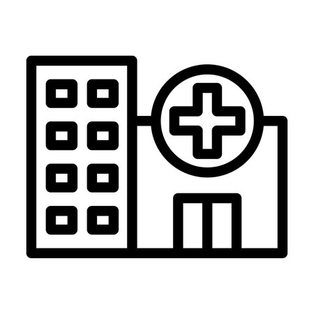Clinic Vector Thick Line Icon For Personal And Commercial Use.の写真素材