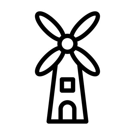 Windmill Vector Thick Line Icon For Personal And Commercial Use.の写真素材
