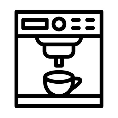Coffee Maker Vector Thick Line Icon For Personal And Commercial Use.の写真素材