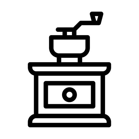 Coffee Grinder Vector Thick Line Icon For Personal And Commercial Use.の写真素材
