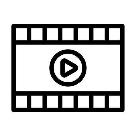 Movie Vector Thick Line Icon For Personal And Commercial Use.の写真素材