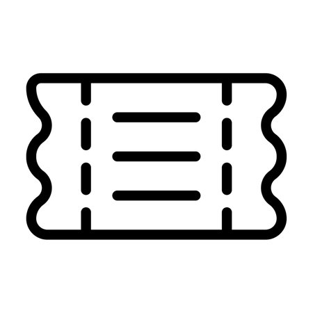 Ticket Vector Thick Line Icon For Personal And Commercial Use.の写真素材