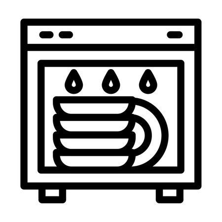 Dishwasher Vector Thick Line Icon For Personal And Commercial Use.の写真素材