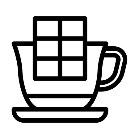 Hot Chocolate Vector Thick Line Icon For Personal And Commercial Use.の写真素材