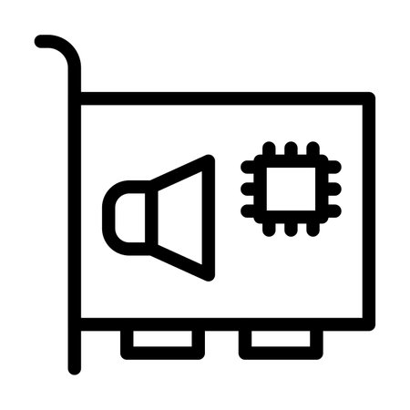 Sound Card Vector Thick Line Icon For Personal And Commercial Use.の写真素材